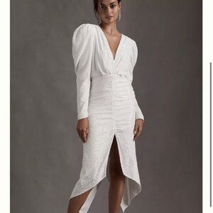 Ronny Kobo Collection White High Low Dress
